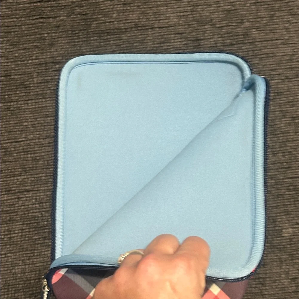 Tommy Hilfiger Plaid Laptop Sleeve in Red and Gray - Picture 4 of 6